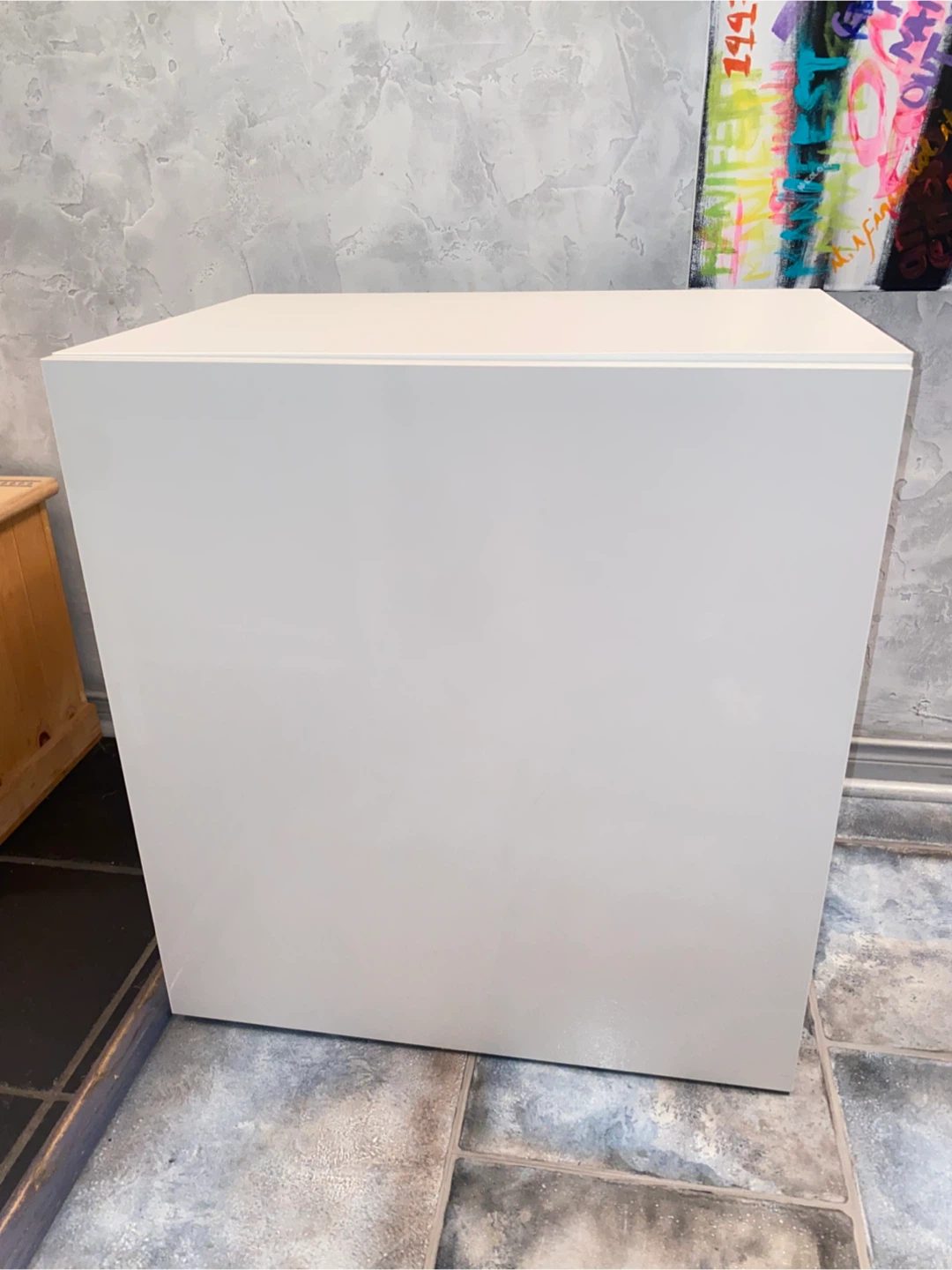 White Storage Cube Cabinet