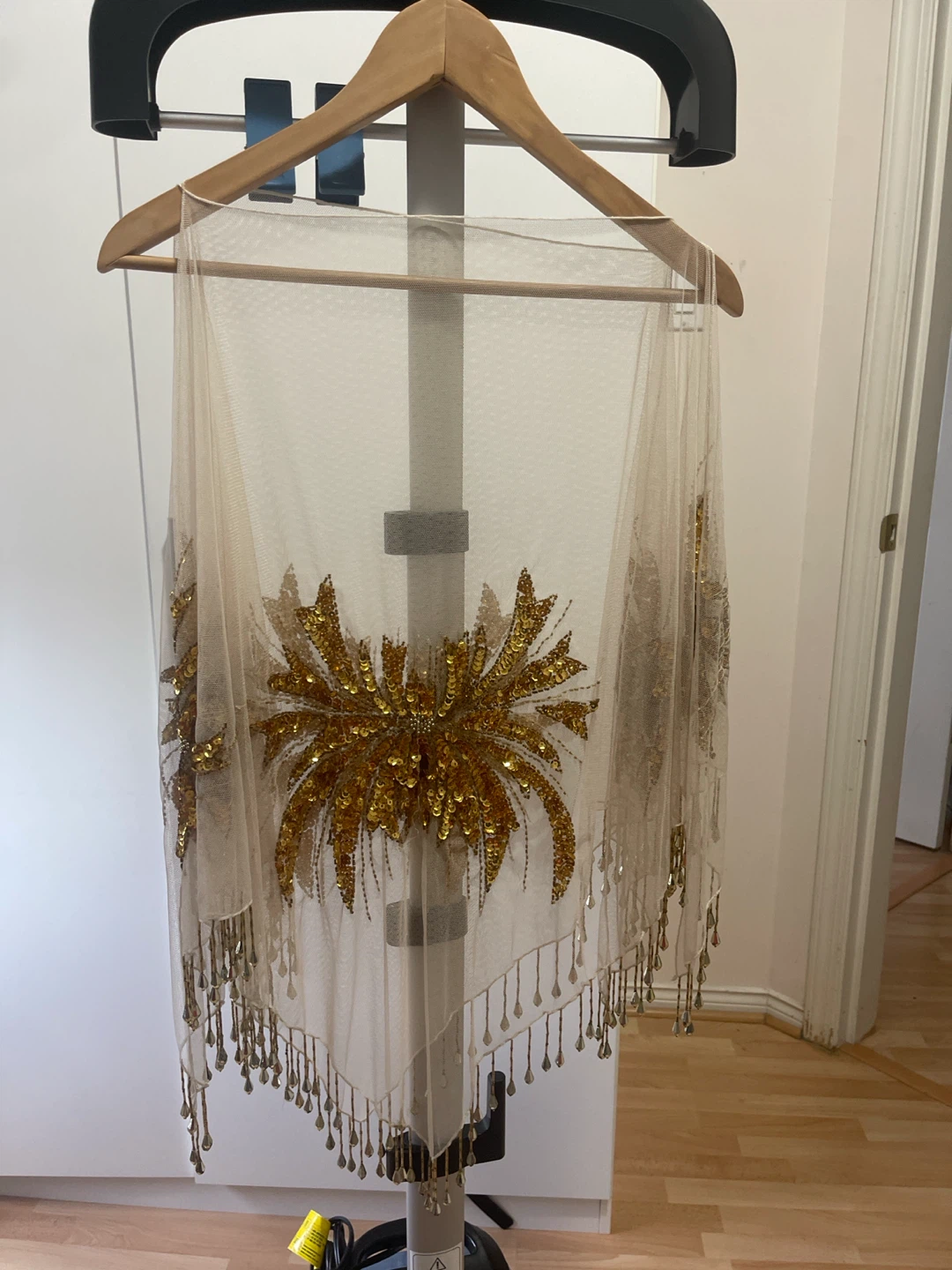 Beaded Sheer Cape Shawl - photo 2
