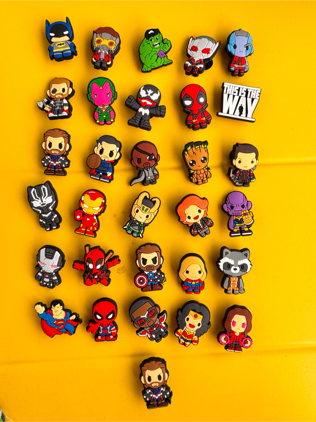 30 Assorted Marvel & DC Superhero Crocs Jibbitz Charms