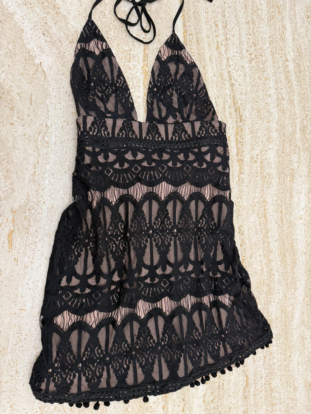 Black Lace Mini Dress