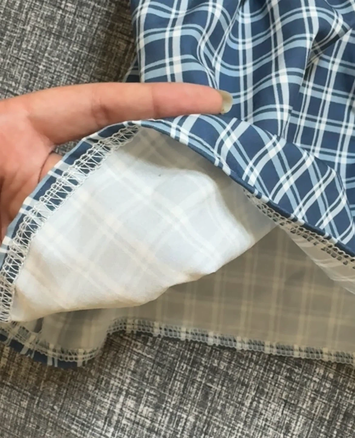 Blue Plaid Camisole Top brandy dupe - photo 3