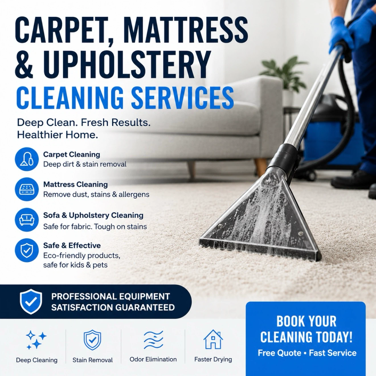 Carpet, Mattress & Upholstery Cleaning Services