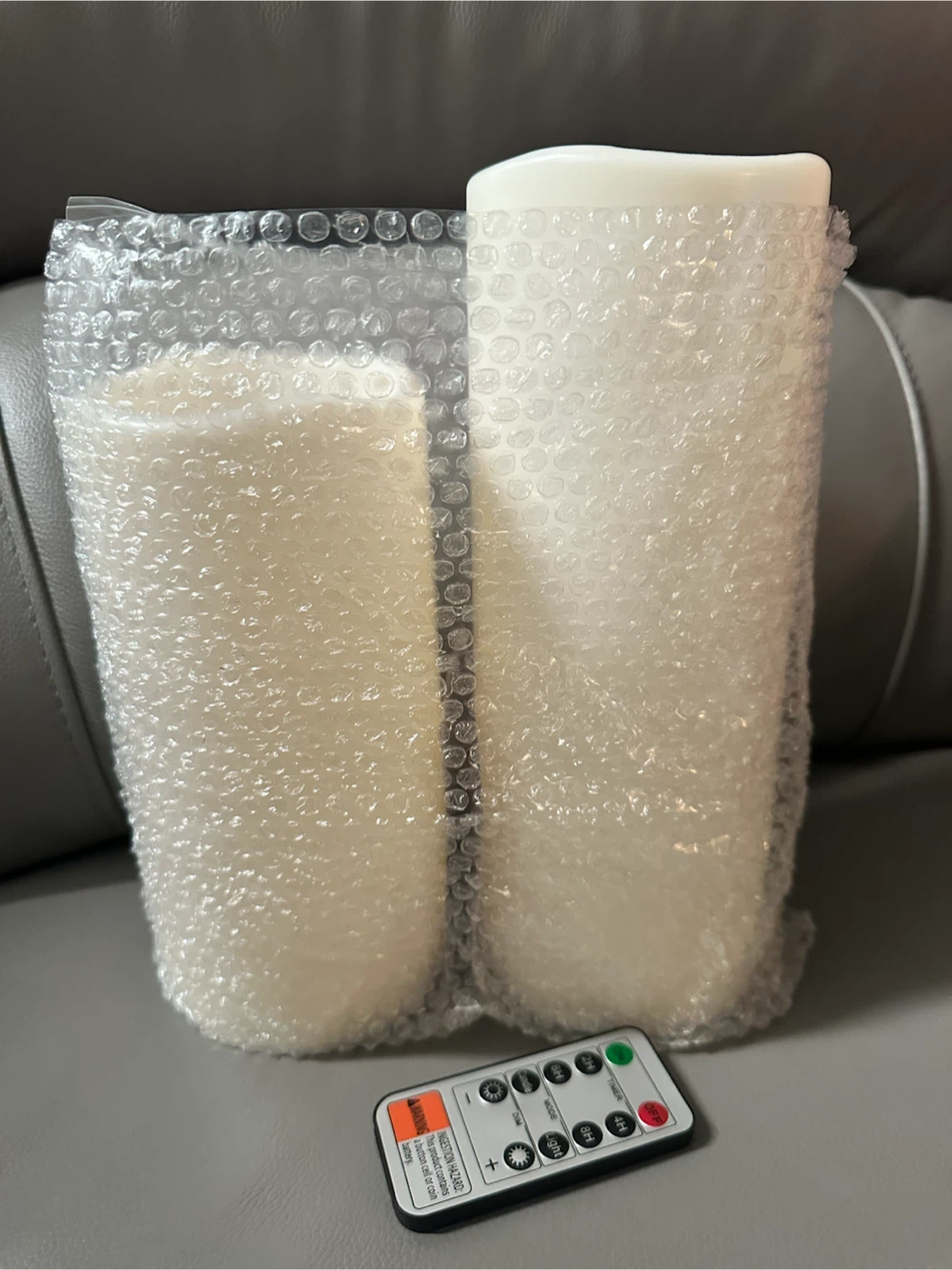 Set of 2 LED Flameless Outdoor Waterproof Candles with Remote