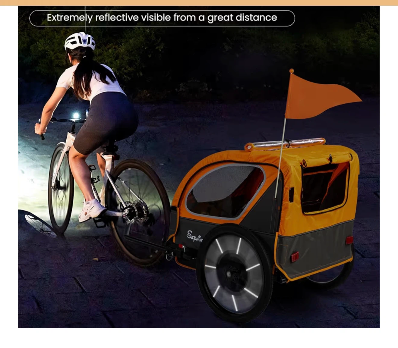 Segway Child Bike Trailer Jogger Stroller - Orange - photo 2