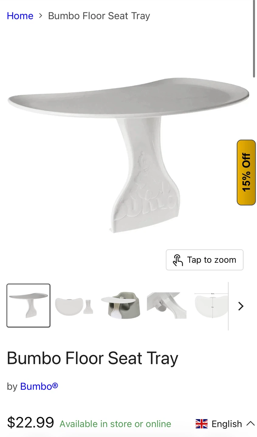 Bumbo Floor Seat + Tray - Cool Grey - photo 3