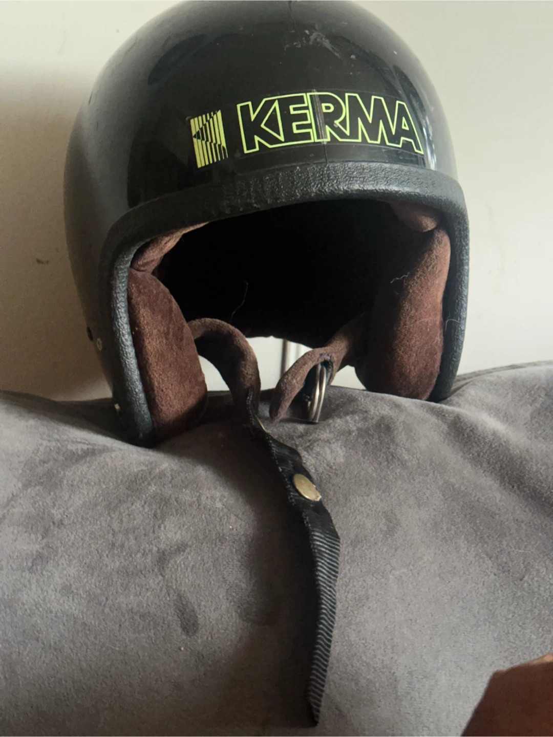 Vintage 1980s Kerma Ski Racing Helmet Retro Brain Bucket