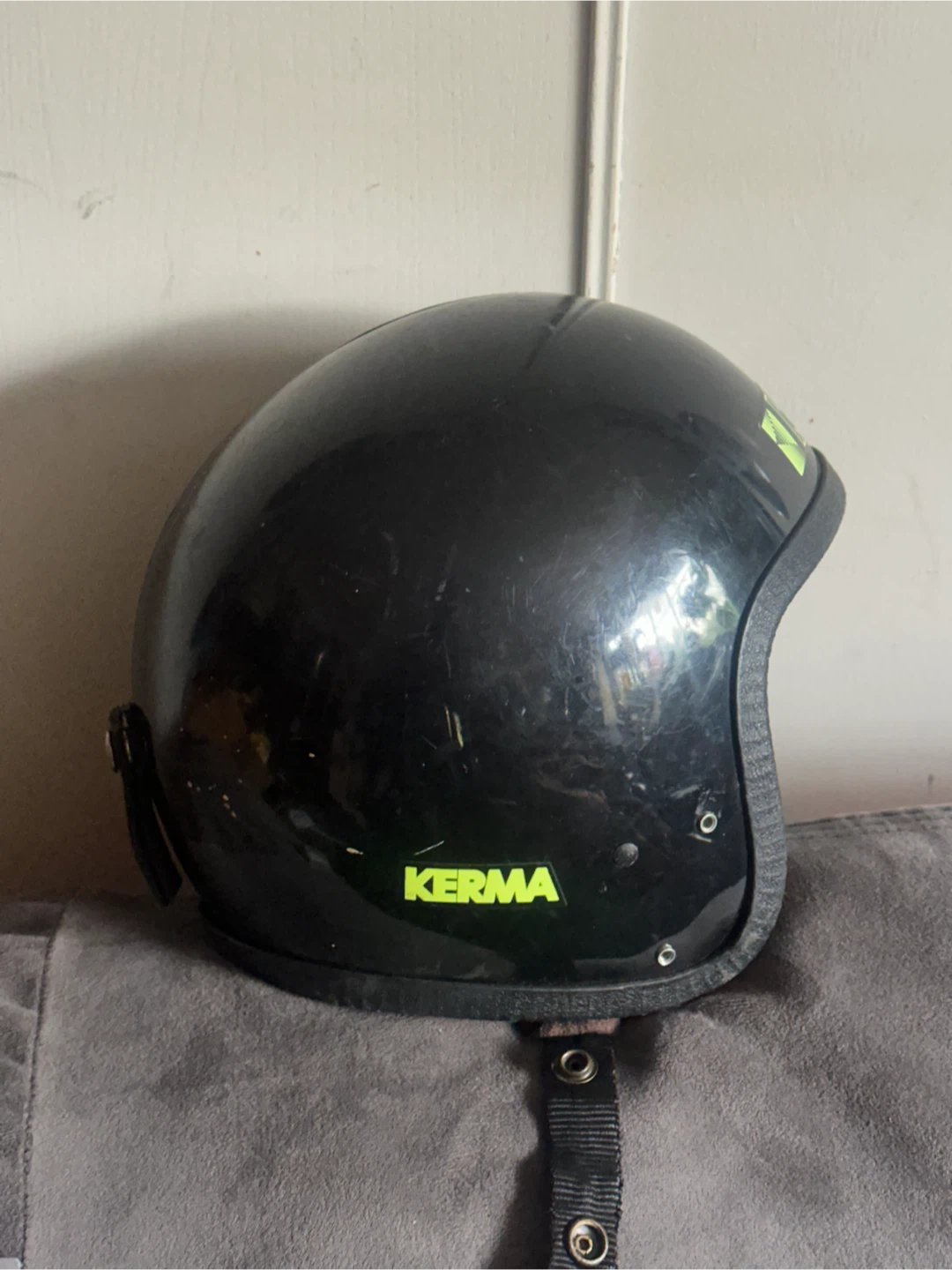 Vintage 1980s Kerma Ski Racing Helmet Retro Brain Bucket - photo 2