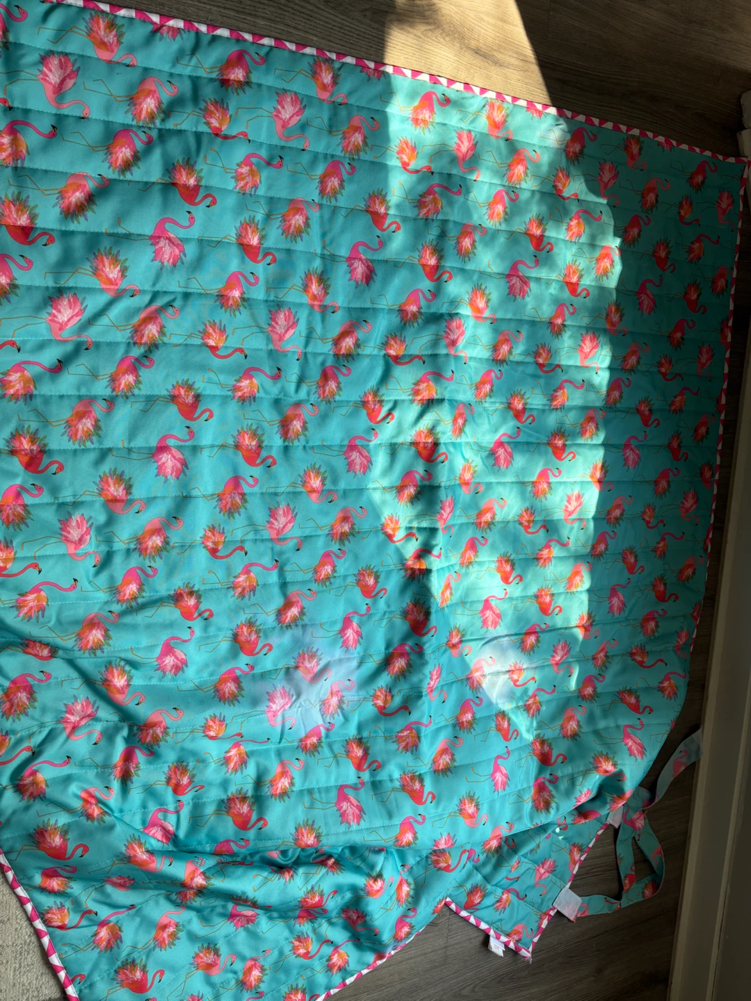 Quilted Play Mat - Flamingo Pattern
