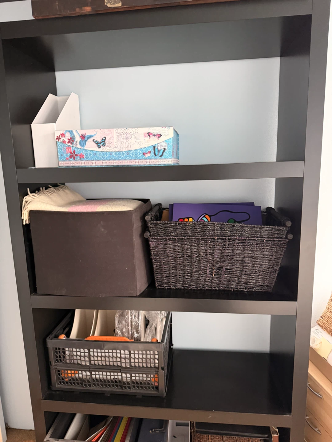 Black IKEA Bookshelf with 5 Shelves - photo 3