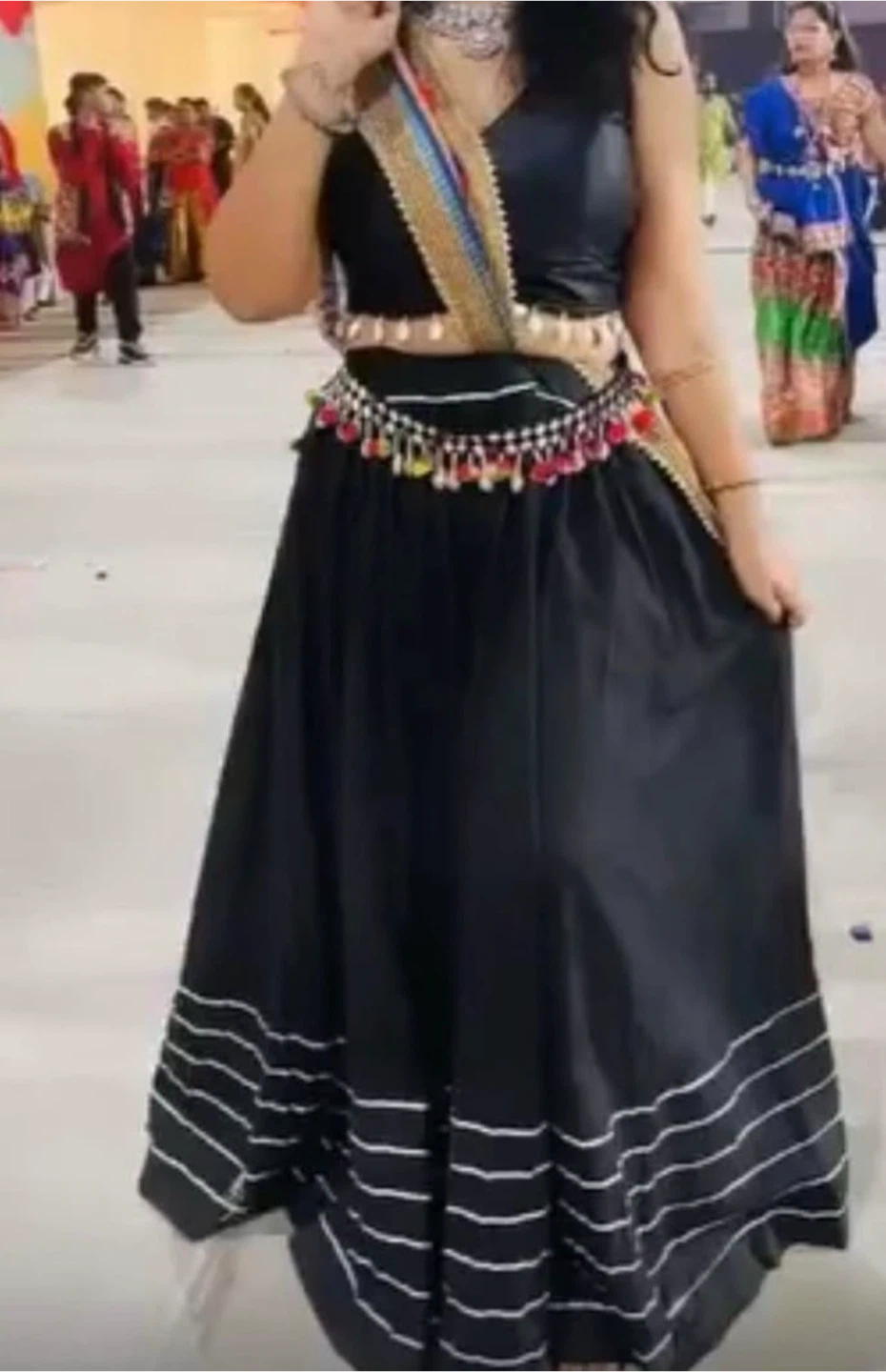 Black chaniya choli  with Embroidered Dupatta - photo 2
