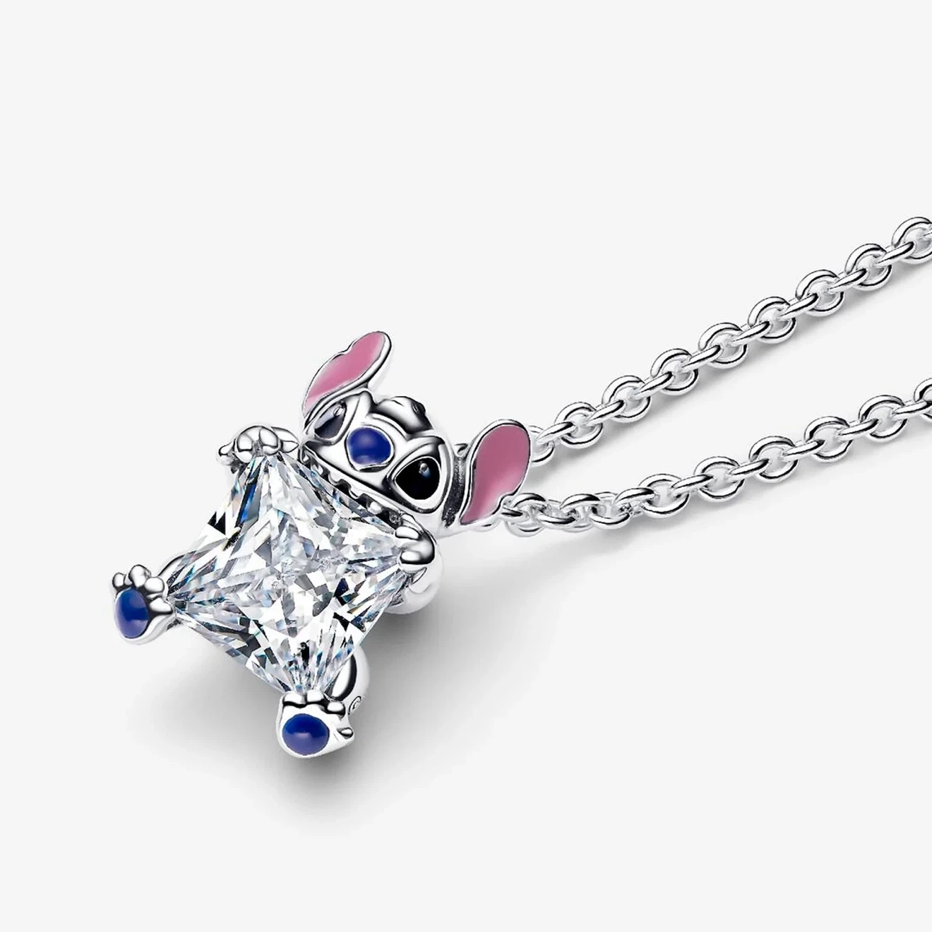 Pandora Disney Stitch Necklace with Clear Cubic Zirconia