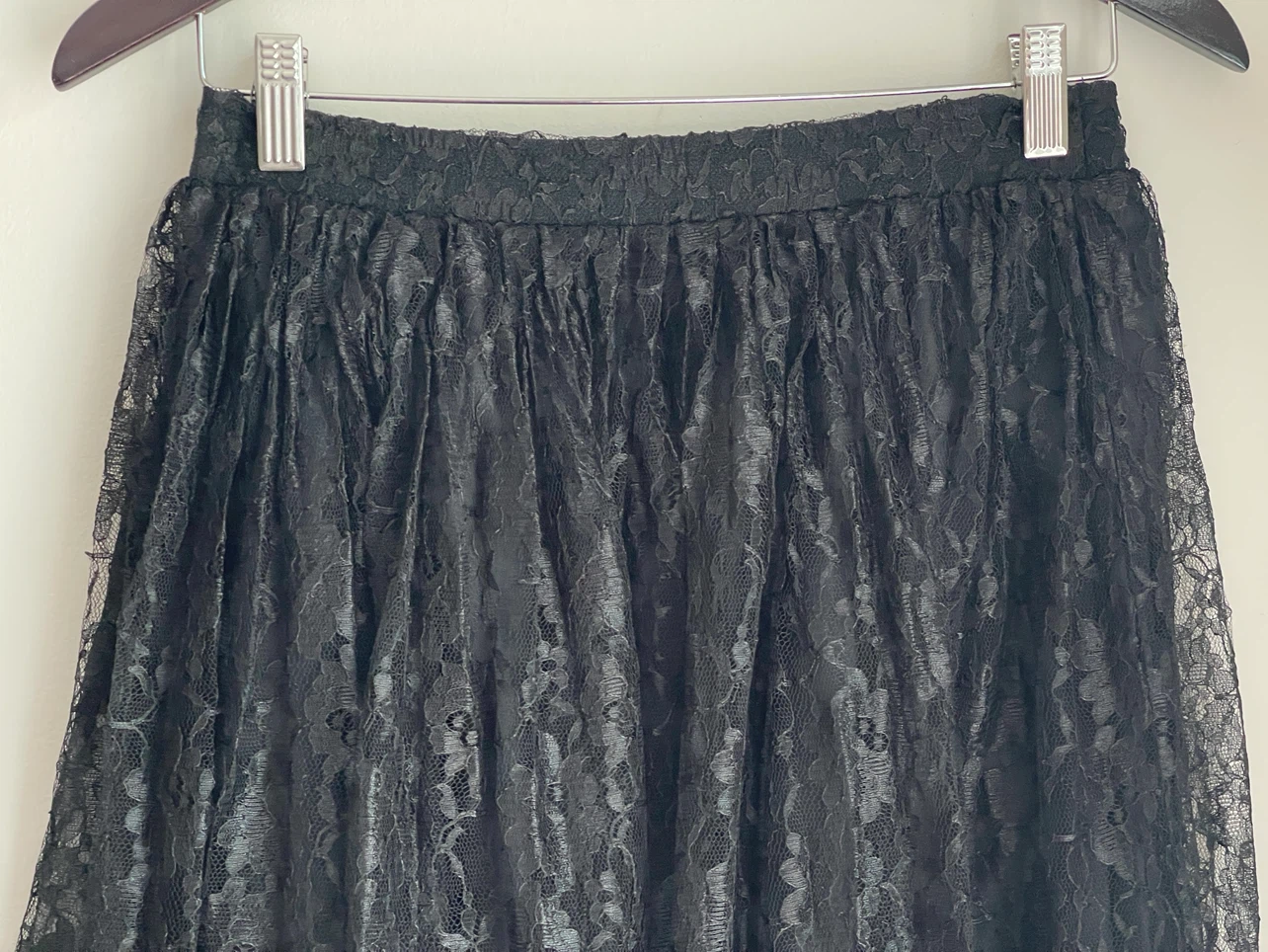 Principles Vintage Midaxi Skirt with Sheer Lace Overlay size S/M - photo 3