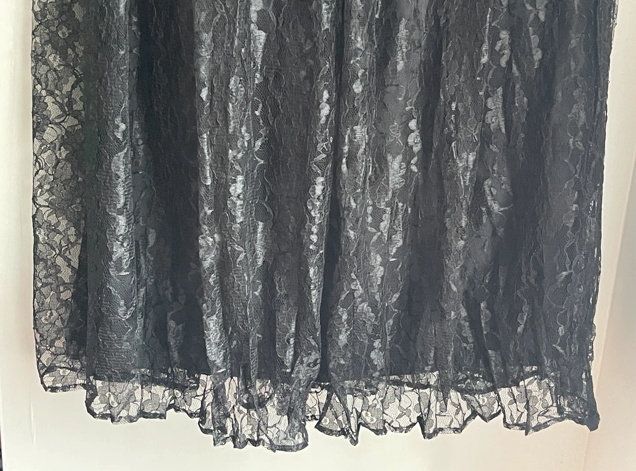 Principles Vintage Midaxi Skirt with Sheer Lace Overlay size S/M - photo 4