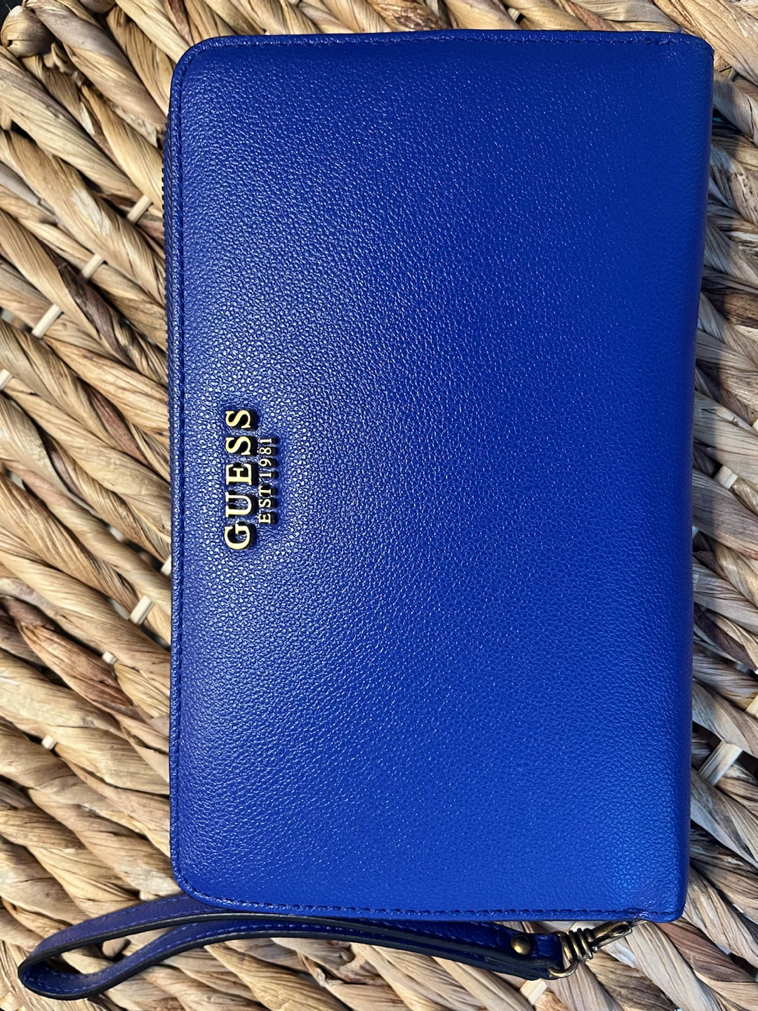 Blue Guess Wrist Wallet