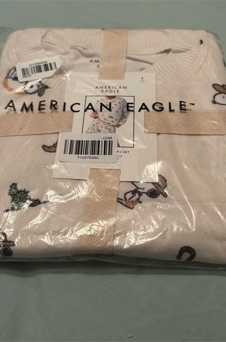 American eagle snoopy western pjs set size Xs tags on