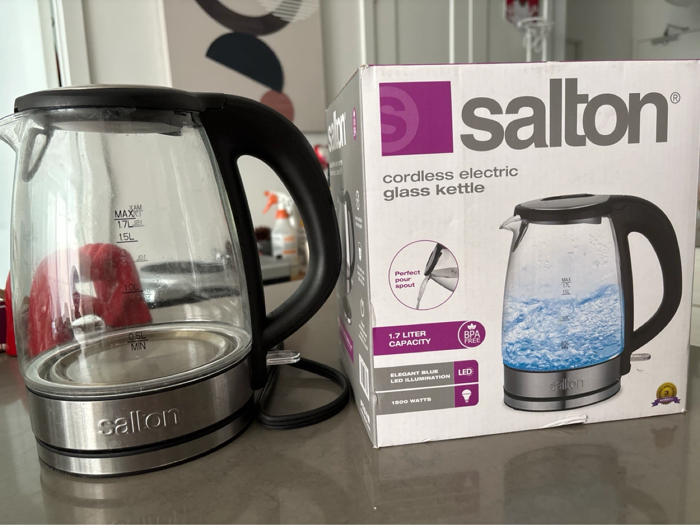 Salton Cordless Electric Glass Kettle
