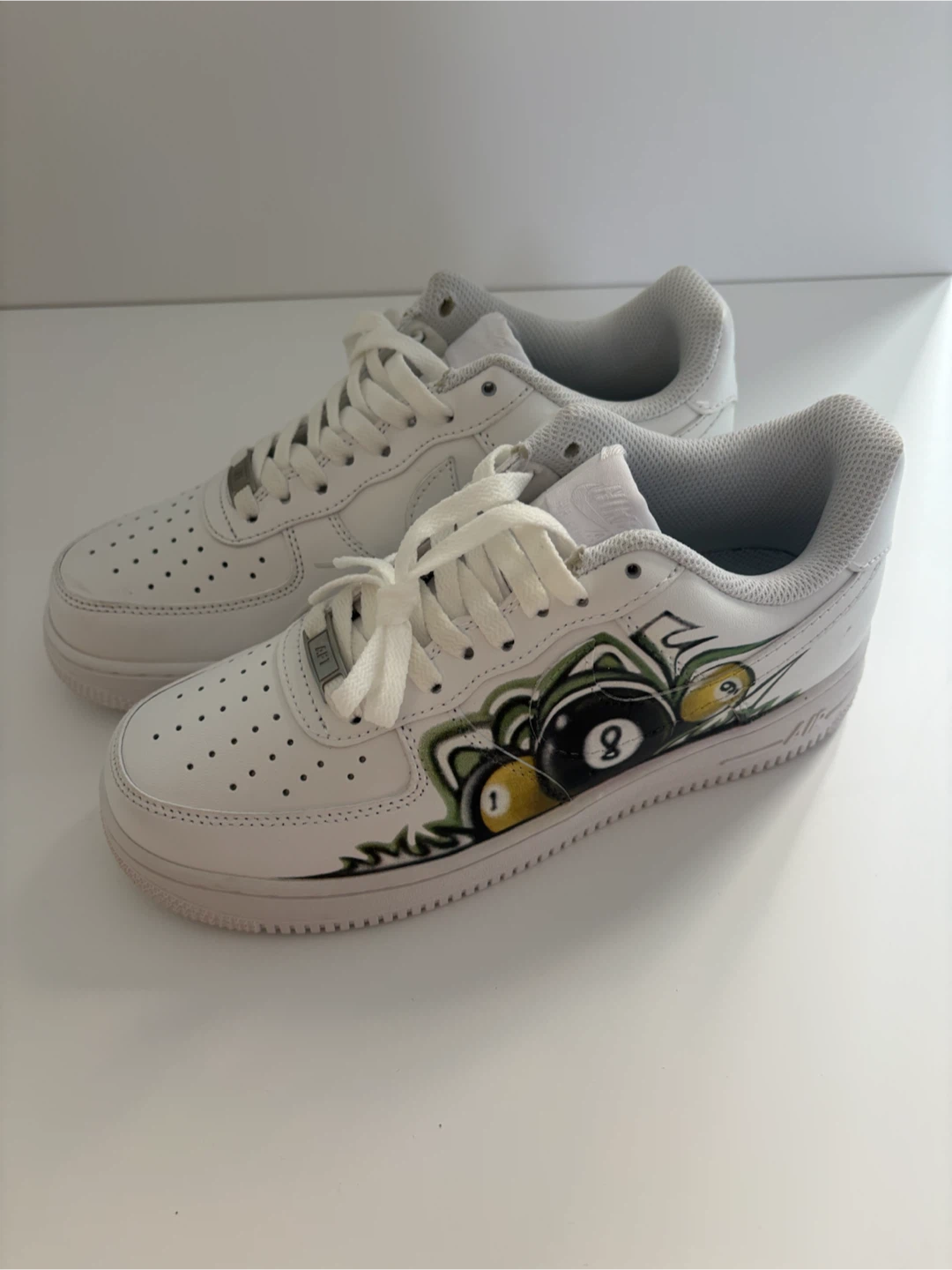 Nike Air Force 1 Custom "8-Ball" Sneakers