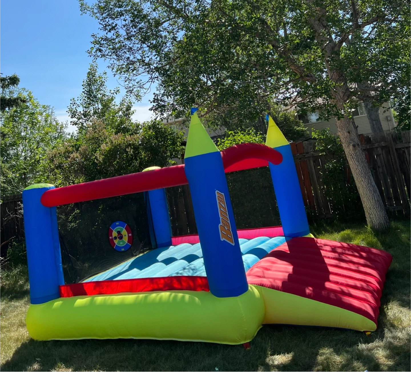 Bounce House with Air Blower. Used 4 times exc condition
