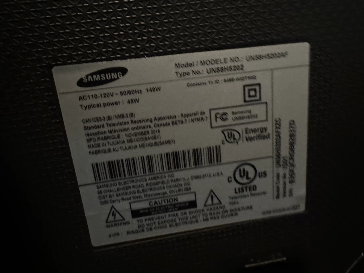 Samsung Smart TV 58”. Model-UN58H5202. - photo 3
