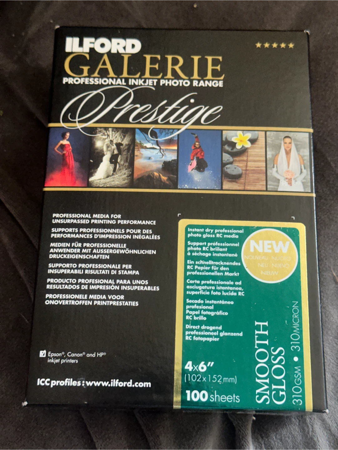 Ilford Galerie Prestige Smooth Gloss 4x6 310gsm Photo Paper