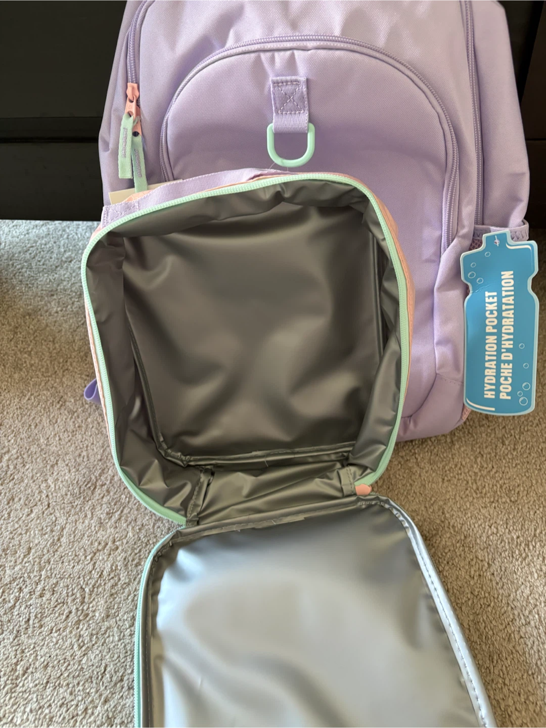 Reebok Backpack with Lunch Bag - Lavender - photo 4