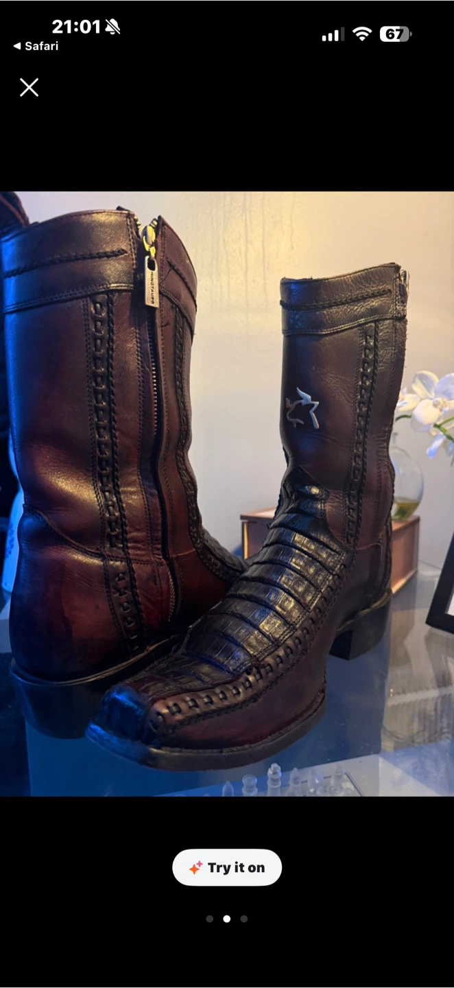Men's Western Boots aligátor - photo 3