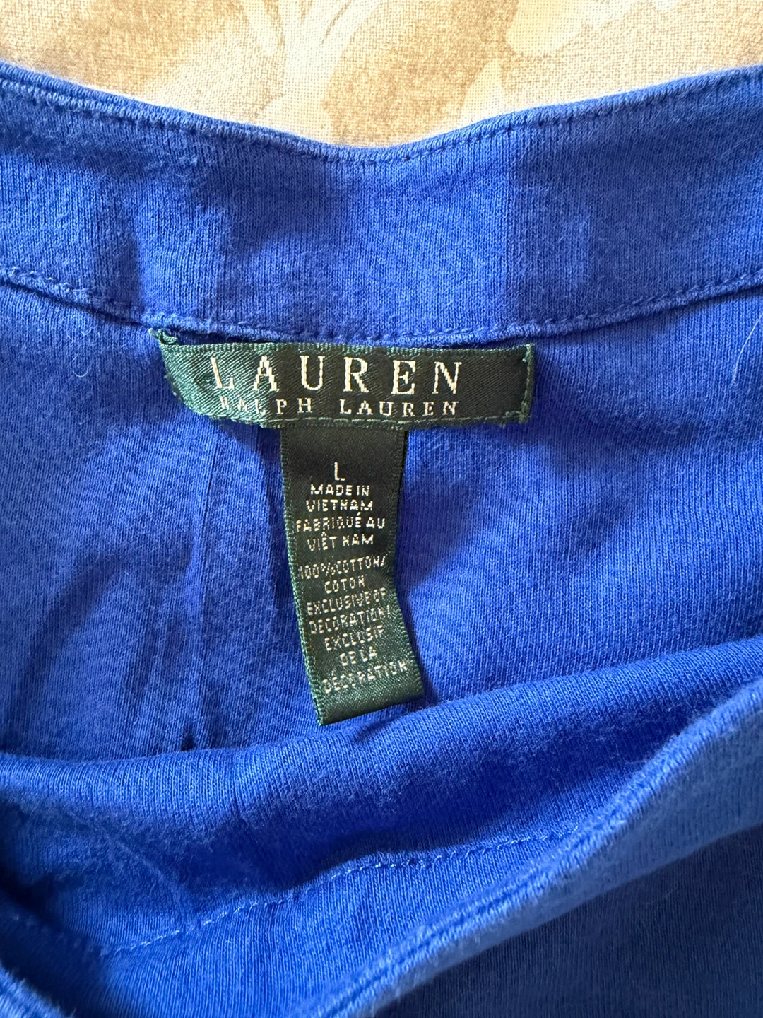 Lauren Ralph Lauren Blue Ombre Long Sleeve Top Size L - photo 2