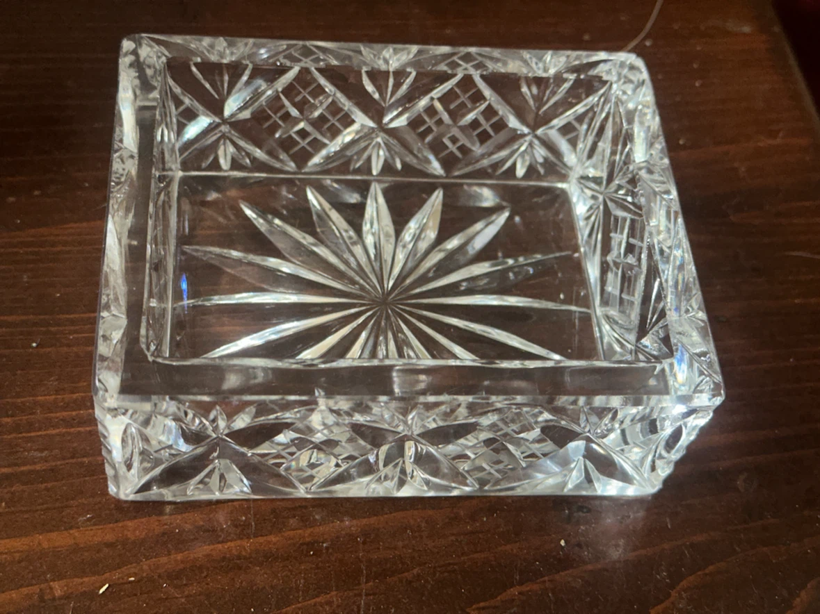 Vintage Pinwheel Crystal Cigarette Box - photo 4