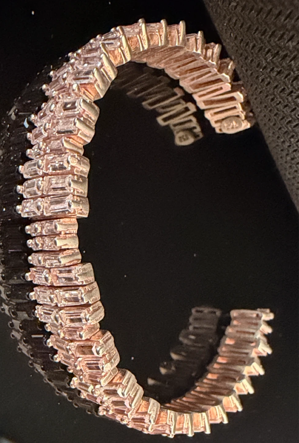 Punica Rose Gold Tennis Bracelet with Baguette Crystals - photo 3