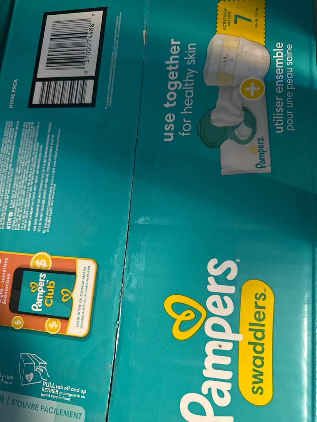 3 unopened boxes Pampers Swaddlers Diapers Size 7 - 72 Count - photo 2