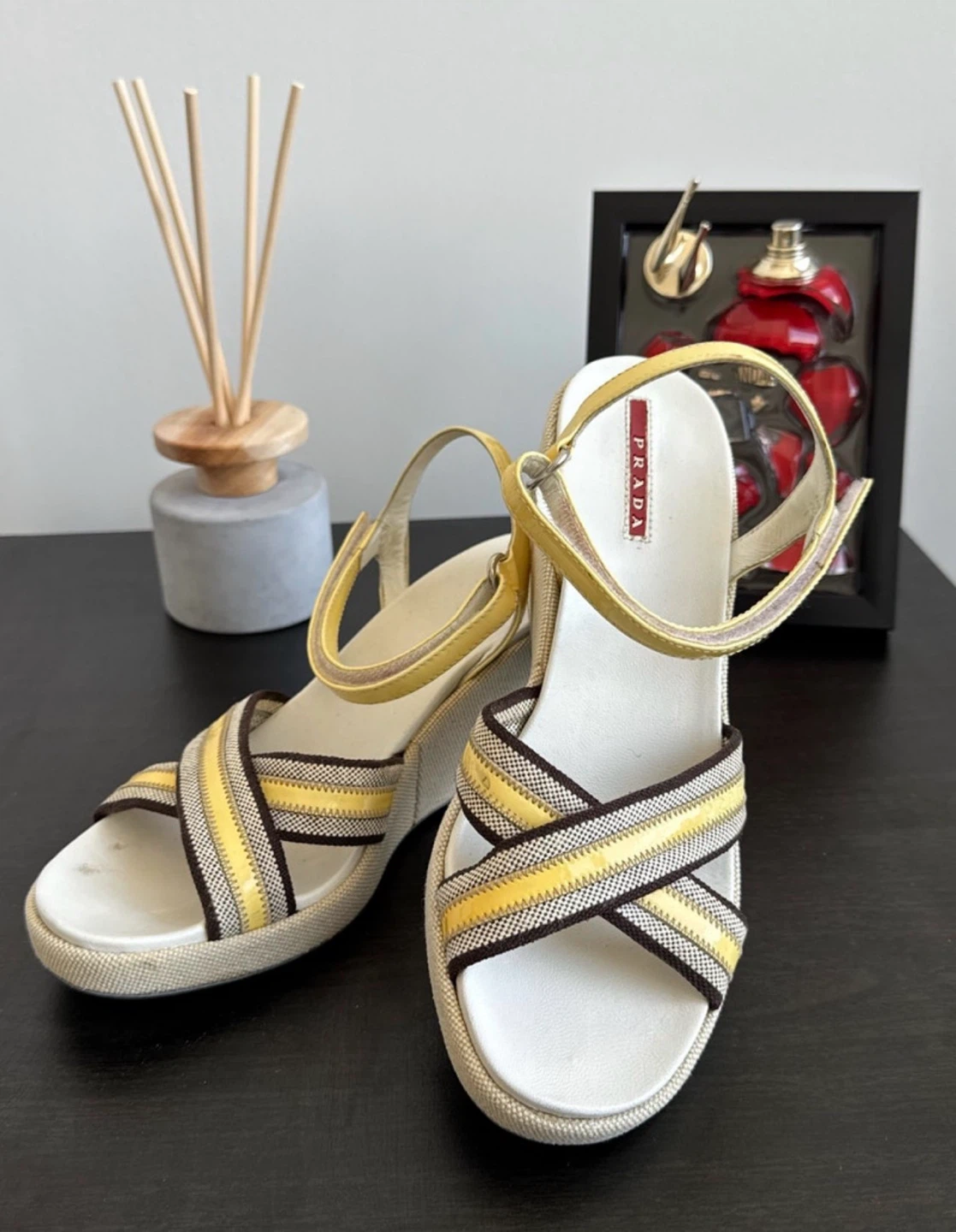 Prada Cloudbust vinyl sandal AUTHENTIC