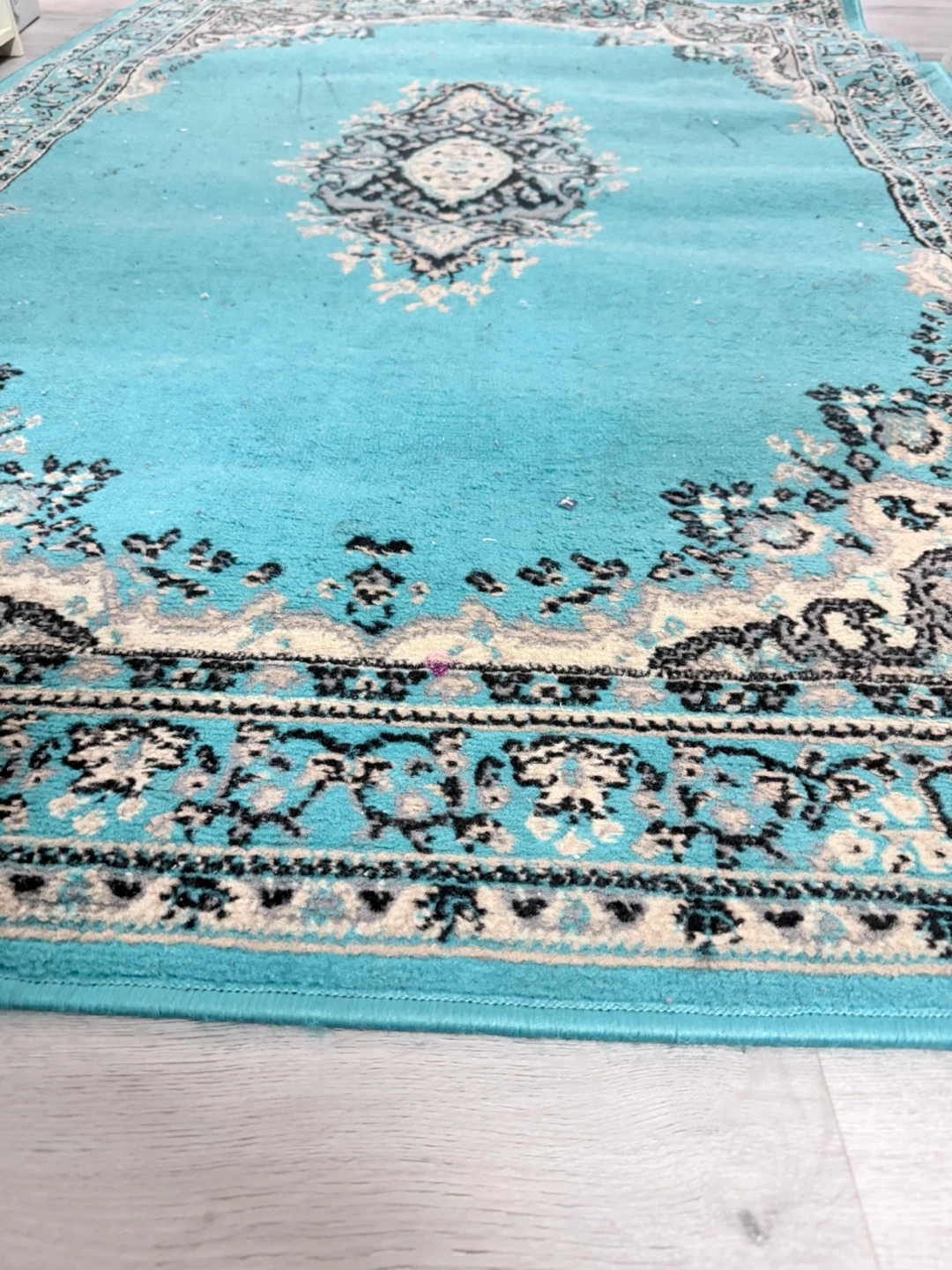 Unique Loom Mashad Collection Turquoise Rug 4x6 - photo 4