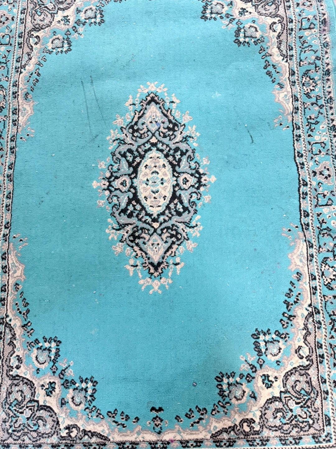 Unique Loom Mashad Collection Turquoise Rug 4x6 - photo 2