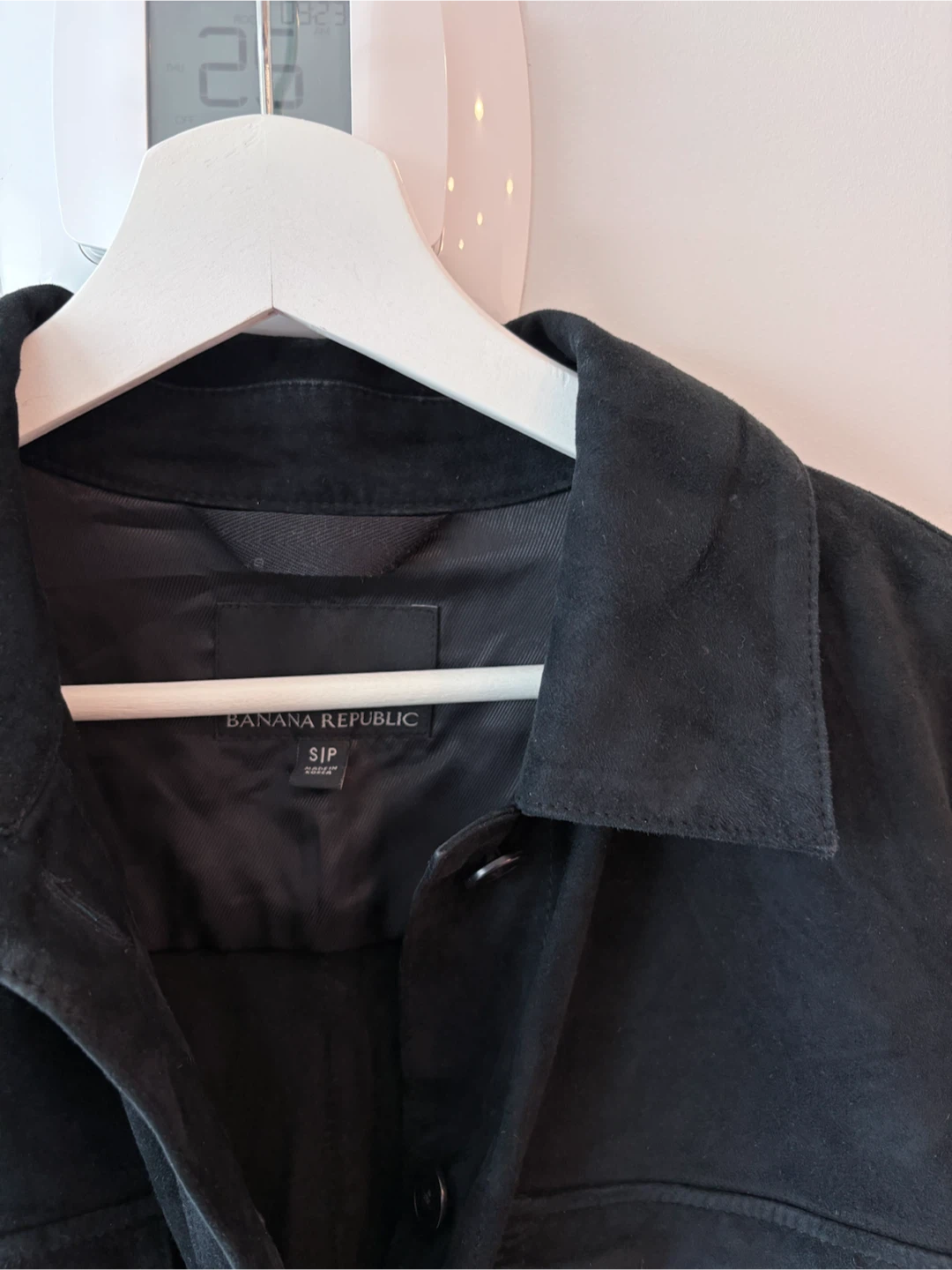 Banana Republic Black Suede Shirt Jacket - Size S - photo 2