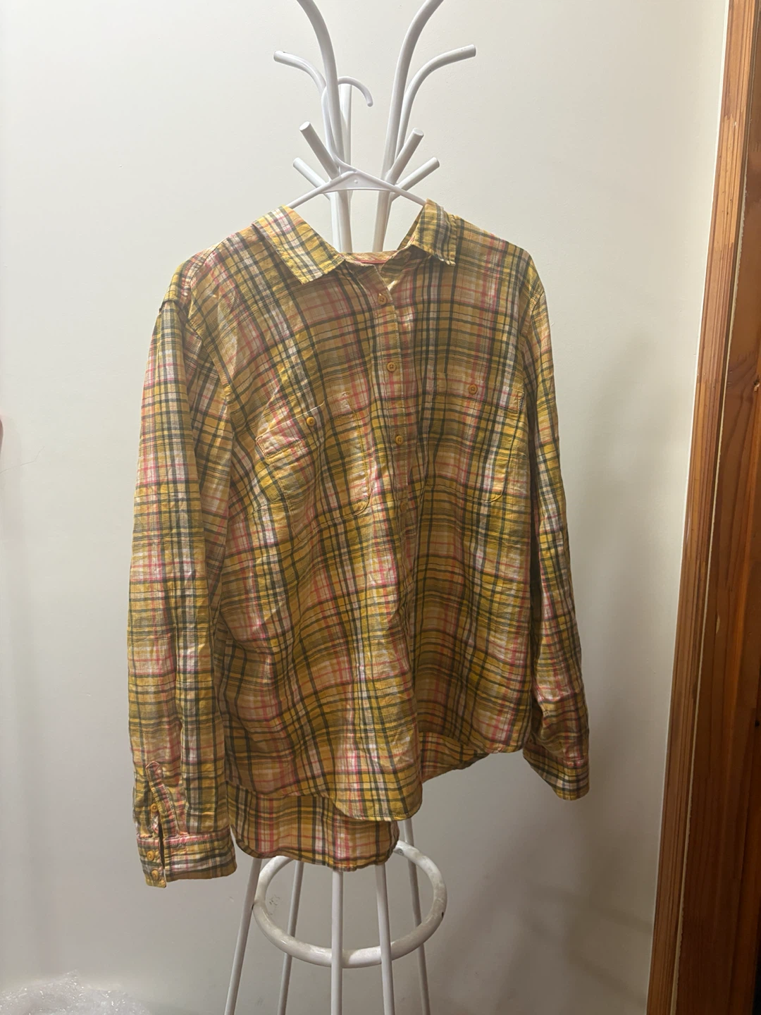 Plaid Button-Up Shirt
