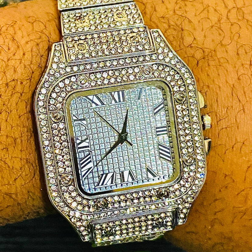 Cartier-Style Iced Out Luxury Watch - photo 3