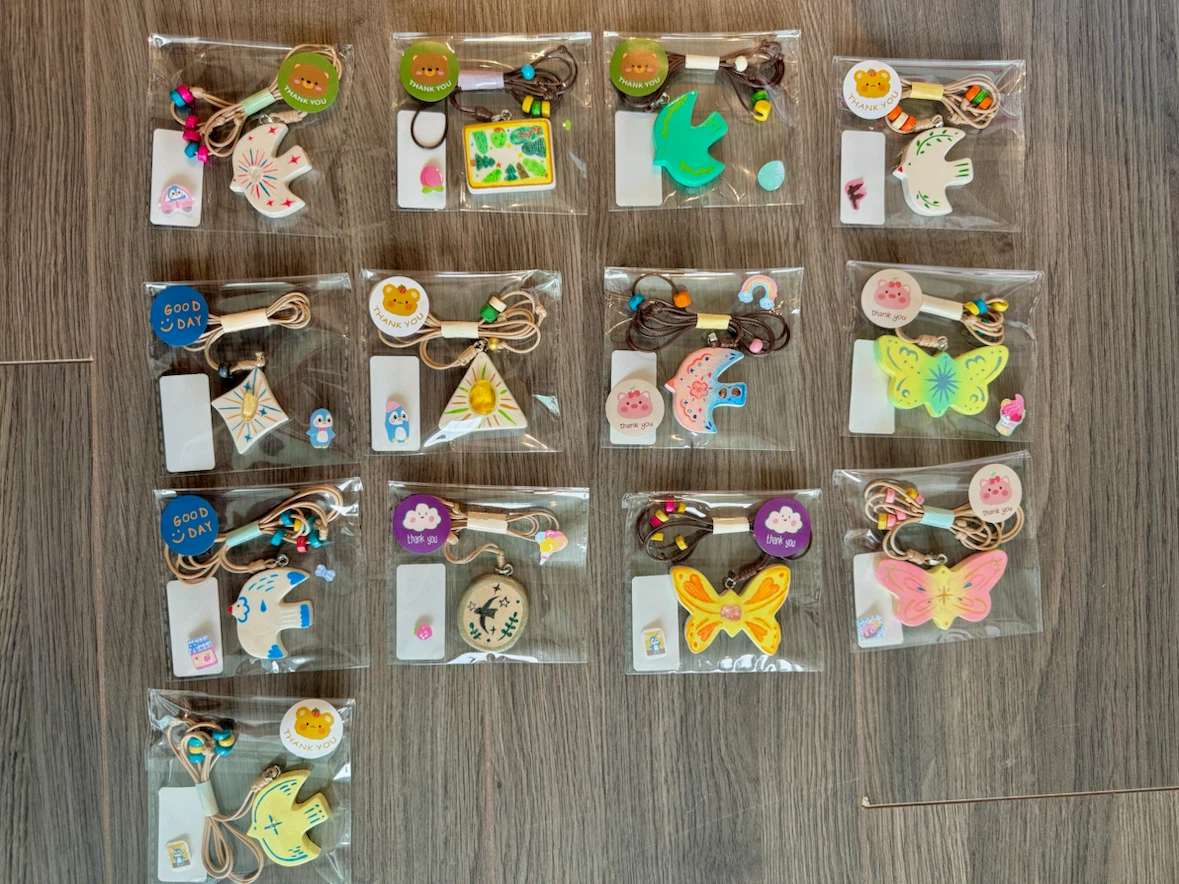 Moving sale-  cute clay necklaces - 2 for $5