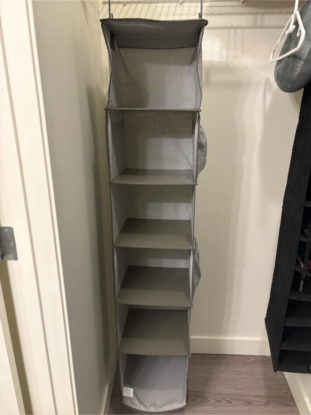 Grey 6-Shelf Hanging Closet Organizer - photo 2
