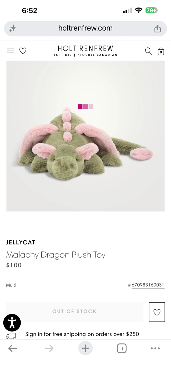 (NEW) Jellycat Rare Malachy Dragon Large