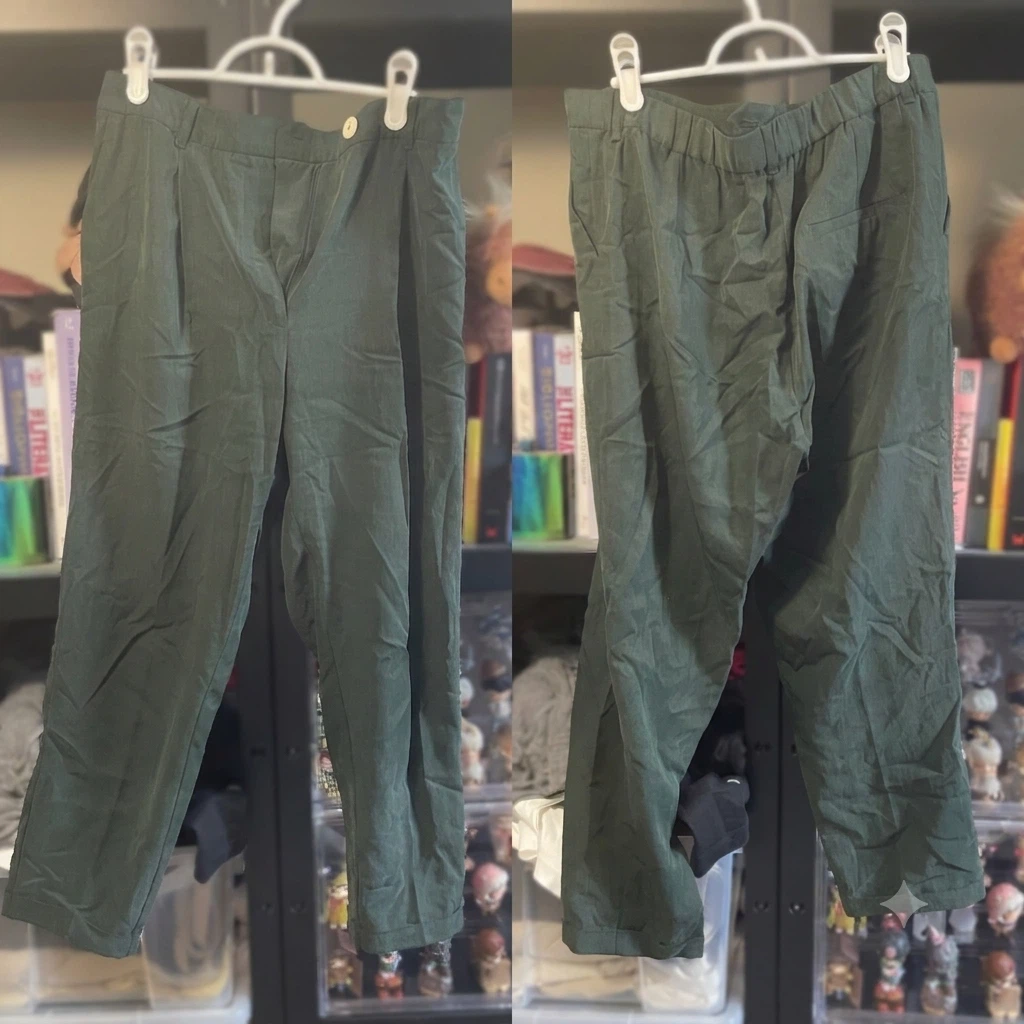Mango Suit Forest Green Trousers  (Size US 8 / EUR 40)