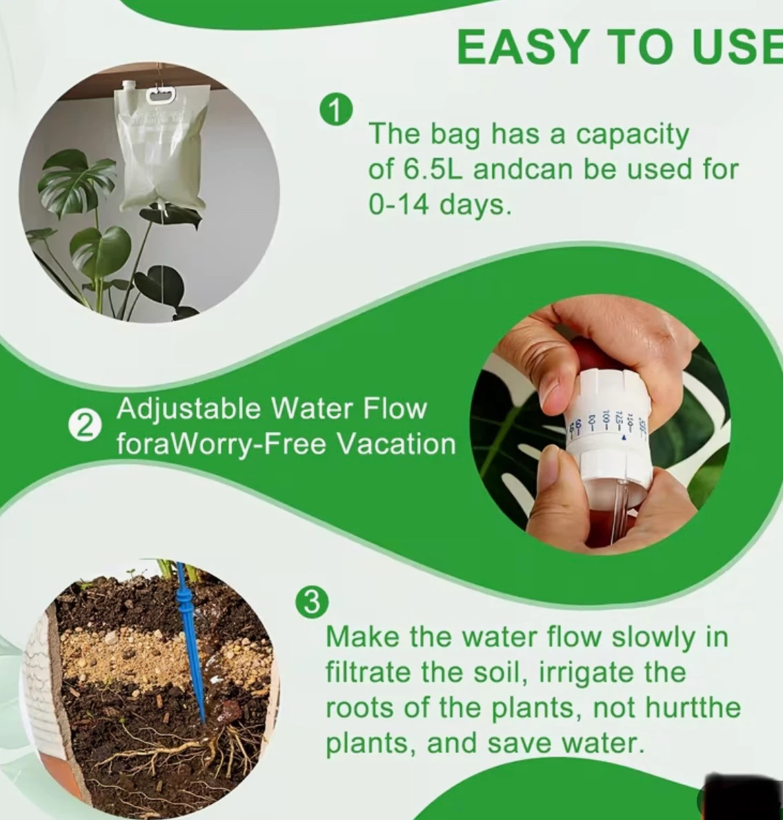 2 Pieces Automatic Plant Watering System - photo 3