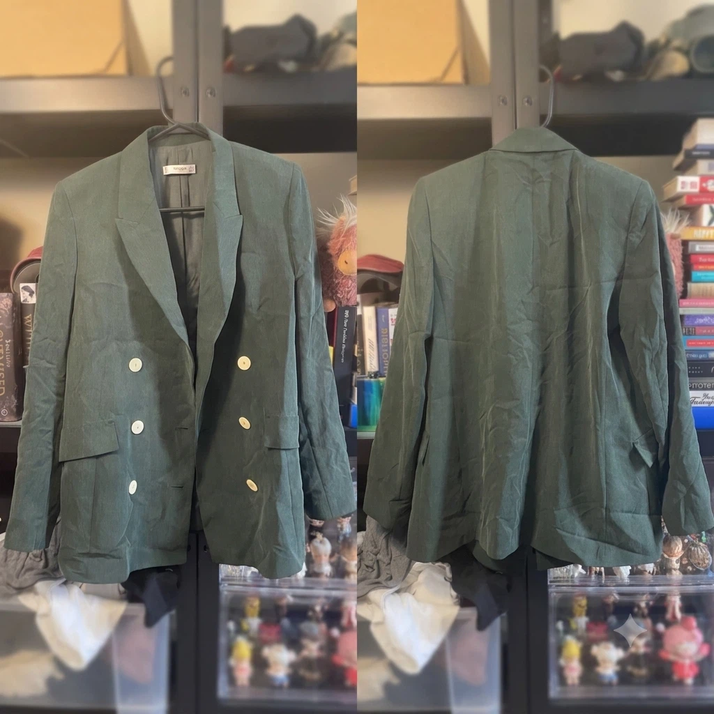 Double-Breasted Forest Green Blazer (Size US XS / EUR S)
