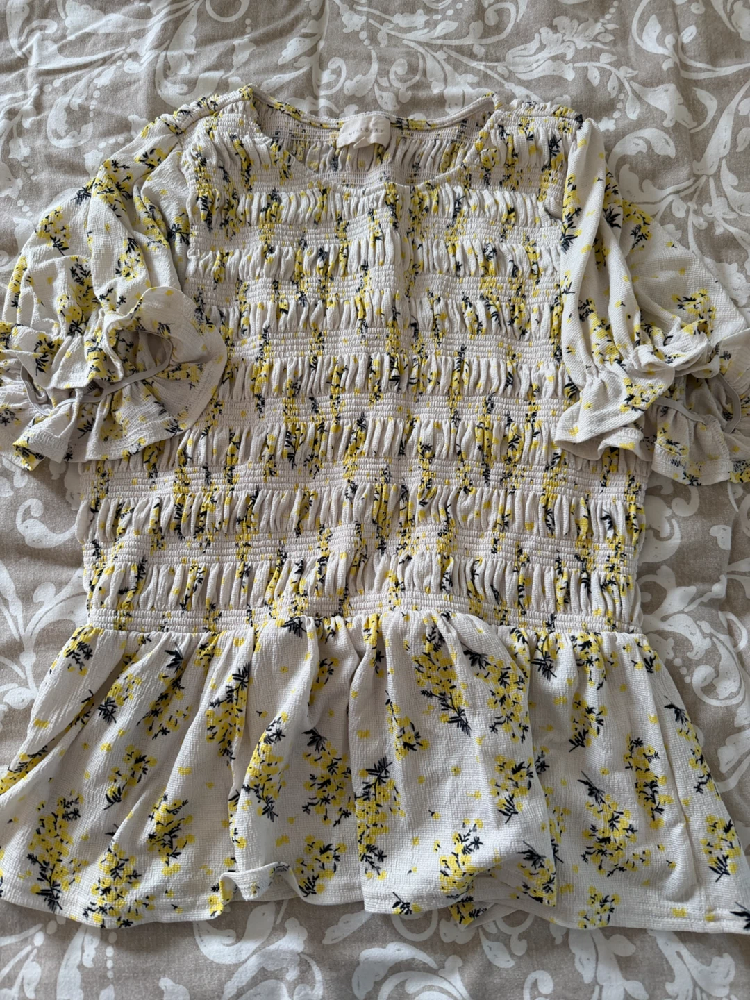 Melloday Smocked Floral Blouse - photo 2