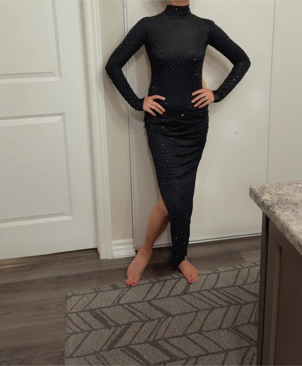Sparkly Black Latin Dress