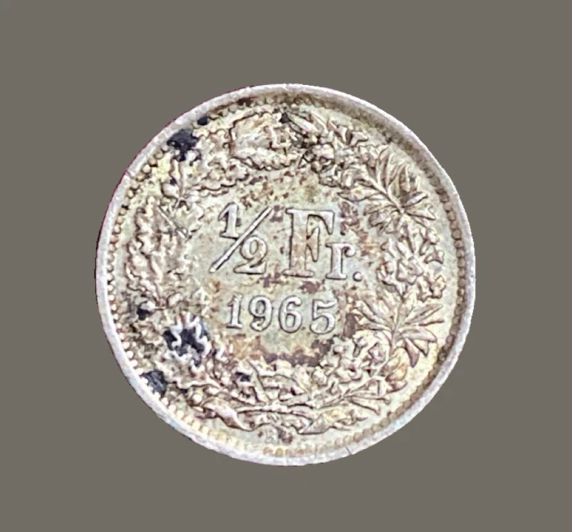 Swiss 1/2 Franc silver Coin - 1965 - photo 2