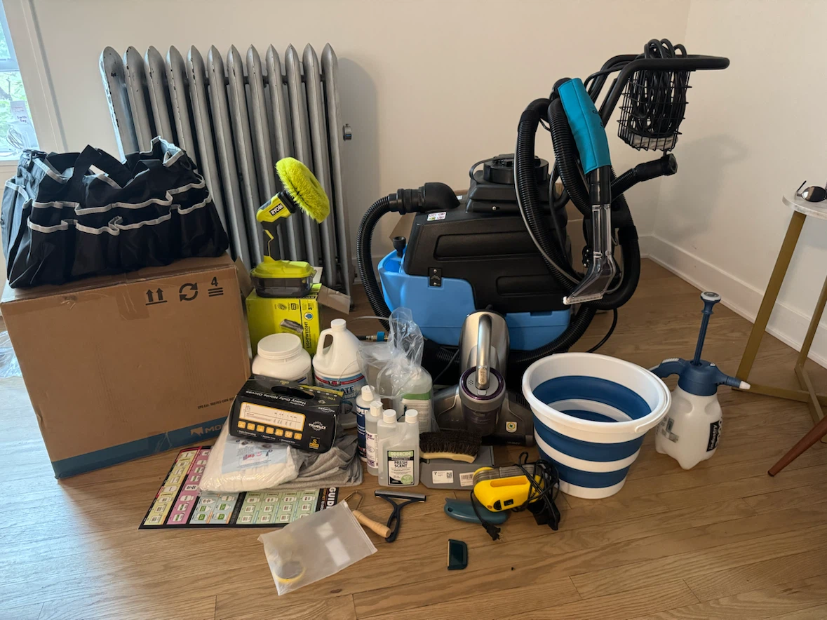 sofa cleaning set, professional, like new condition! - photo 3