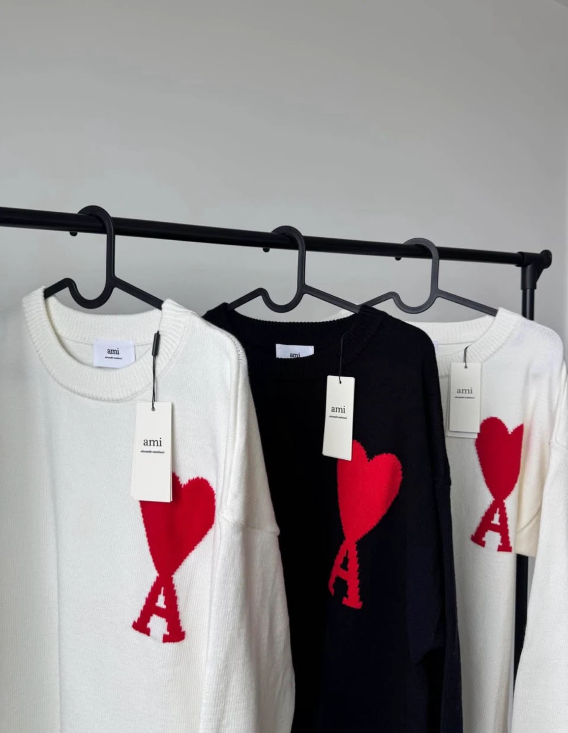 Ami Sweater Black &  White Unisex New