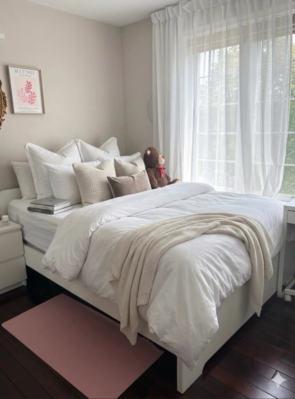 IKEA White Bed Frame MALM