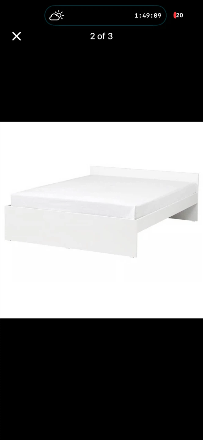 IKEA White Bed Frame MALM - photo 2
