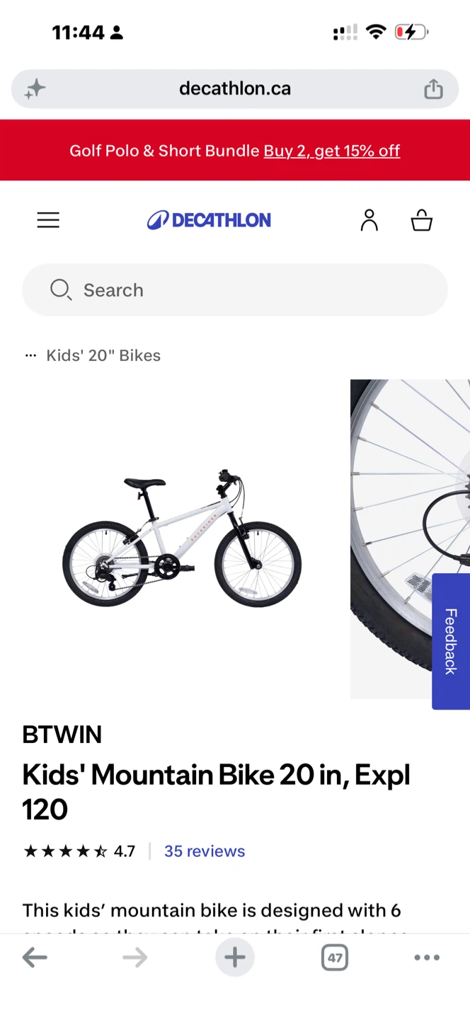 BTWIN Kids Mountain Bike 20 inch - photo 3